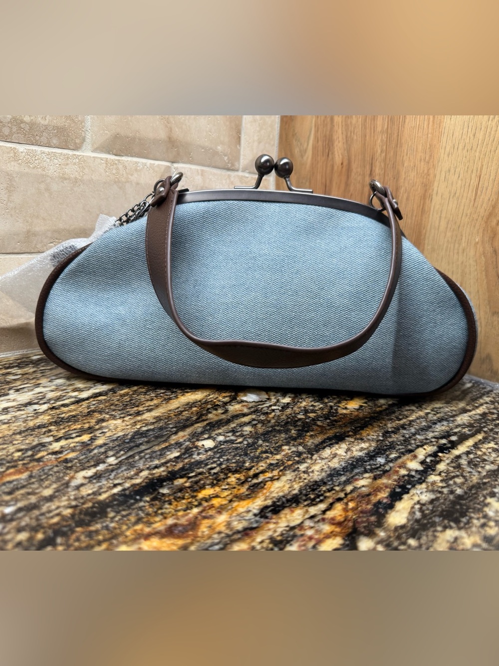 Ed Hardy Light Blue Denim Clutch - Picture 5 of 7